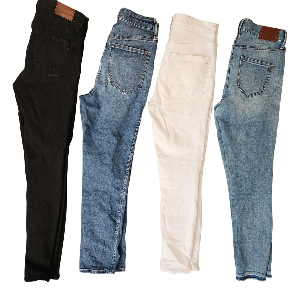 Madewell Jeans Bundle 26 / 27 Mixed Colors Skinny High-Rise Denim Lot 4 Pairs